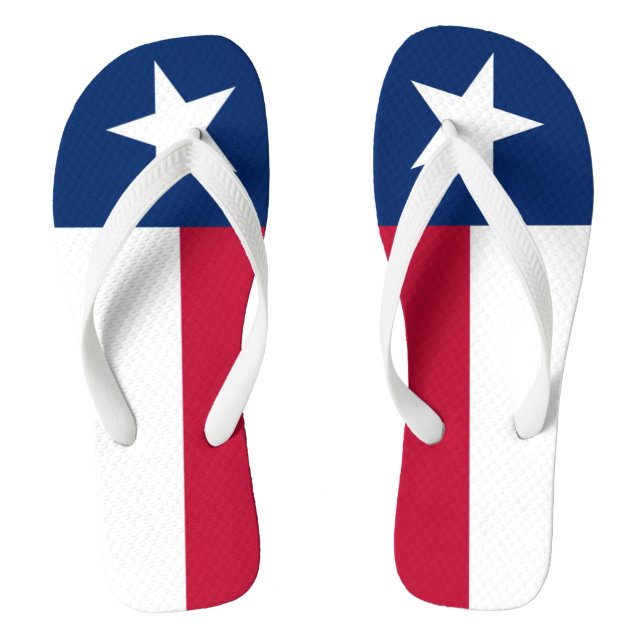 Texas flag flip flops (Footbed)