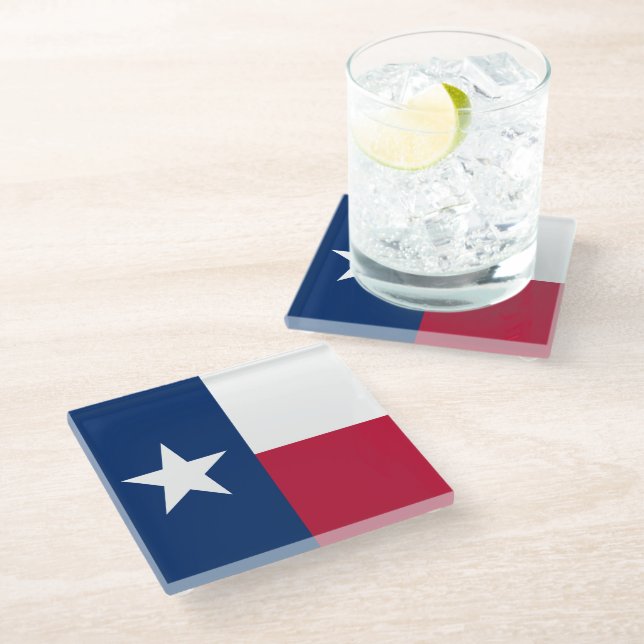 Texas Flag Glass Coaster (Angled)