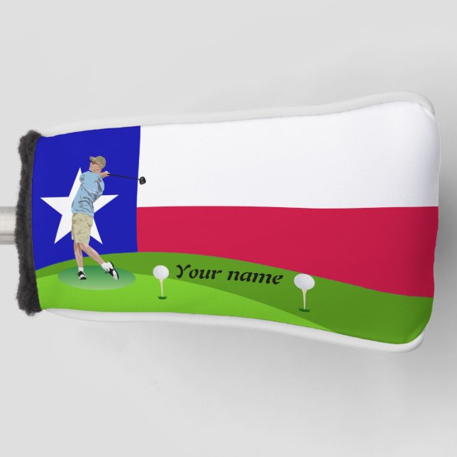 Texas flag golf head cover (Front)