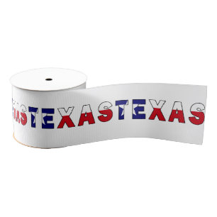 Texas Flag Grosgrain Ribbon
