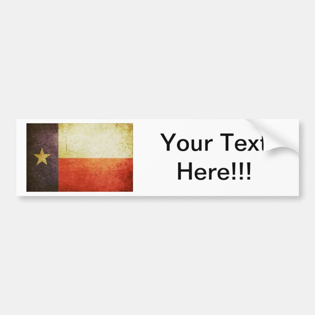 Texas Flag Grunge effect Bumper Sticker (Front)