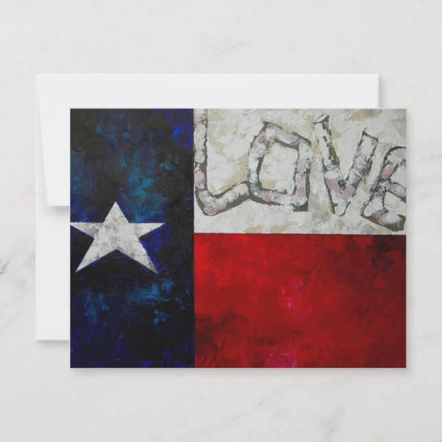 Texas flag invitation (Front)