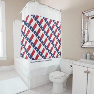 TEXAS FLAG Lone Star State Customised Scripture Shower Curtain