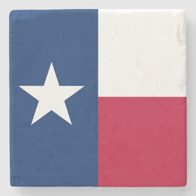 Texas Flag Lone Star State Proud Texan Rustic Stone Coaster (Front)