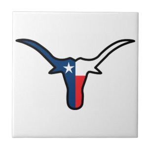 Texas Flag Longhorn Tile