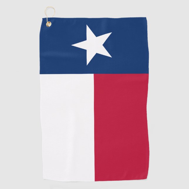 Texas Flag: Longhorns, The Texan Lone Star State Golf Towel (Front)