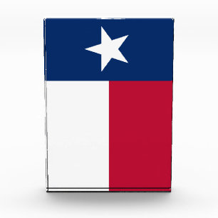Texas Flag: Longhorns, The Texan Lone Star State Photo Block
