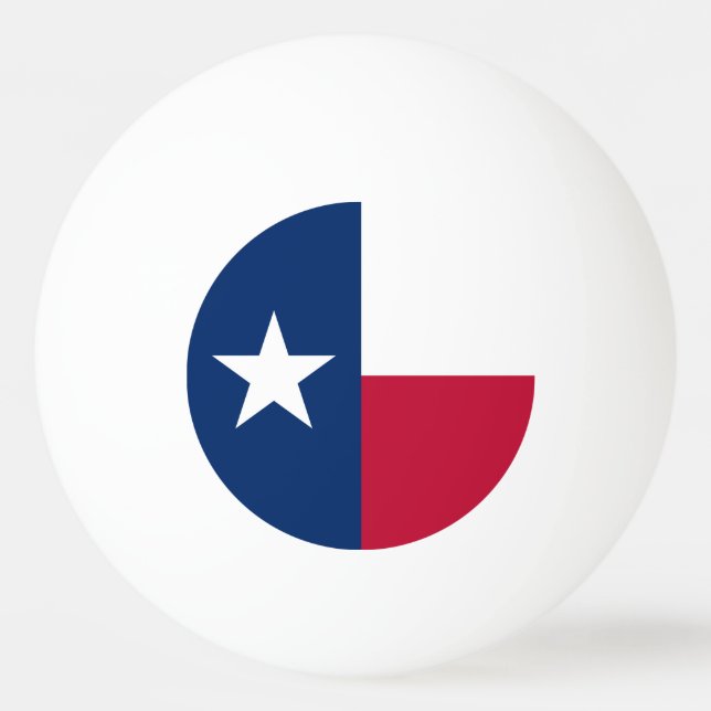 Texas Flag: Longhorns, The Texan Lone Star State Ping Pong Ball (Front)
