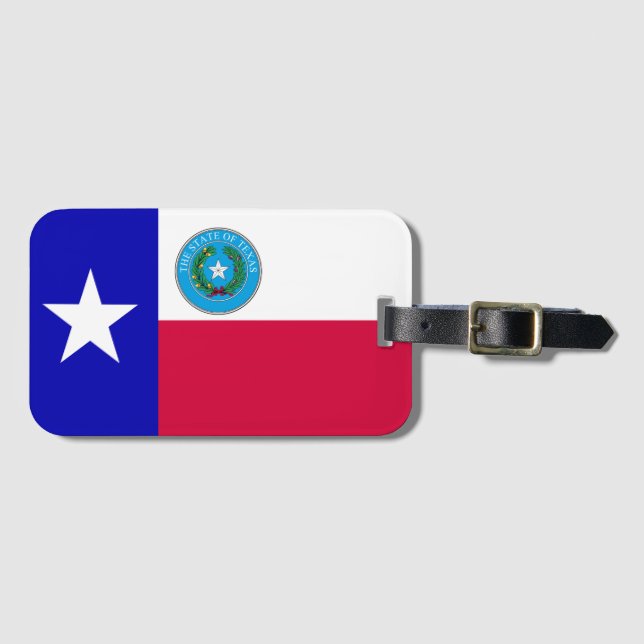 Texas flag luggage tag (Front Horizontal)