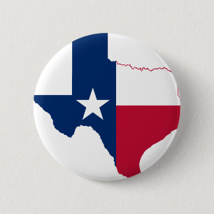 Texas flag map 6 cm round badge