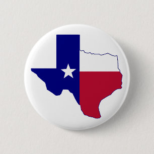 Texas Flag Map 6 Cm Round Badge