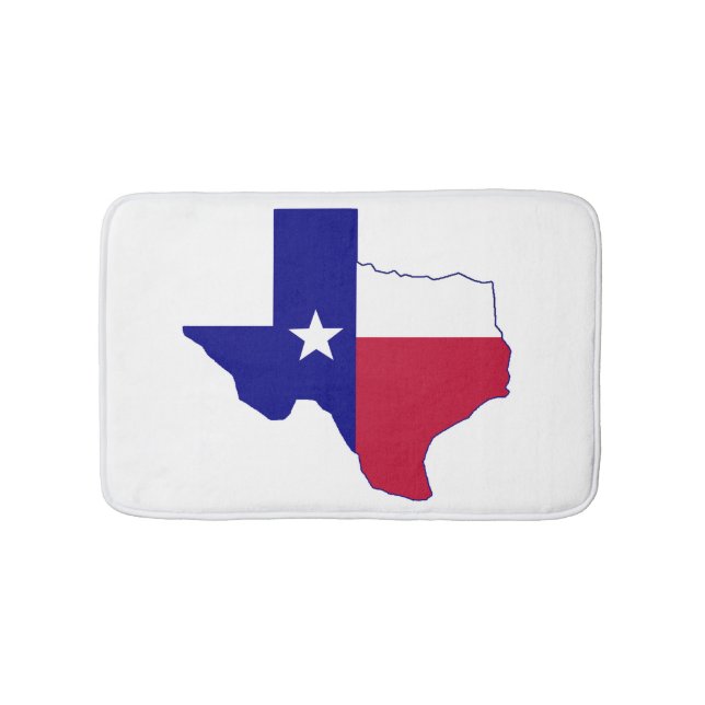 Texas Flag Map Bath Mat (Front)