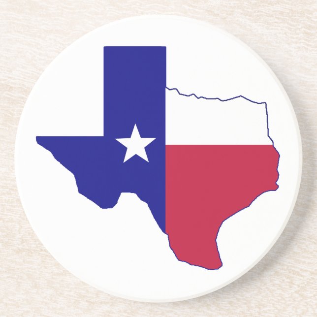 Texas Flag Map Coaster (Front)
