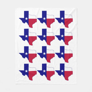 Texas Flag Map Fleece Blanket