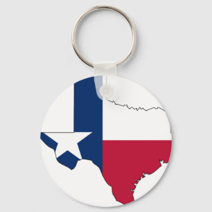 Texas Flag Map Key Ring