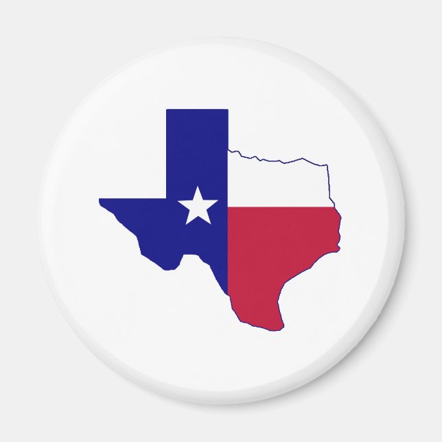 Texas Flag Map Magnet (Front)