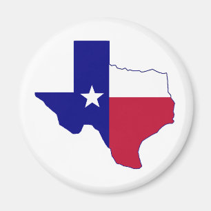 Texas Flag Map Magnet