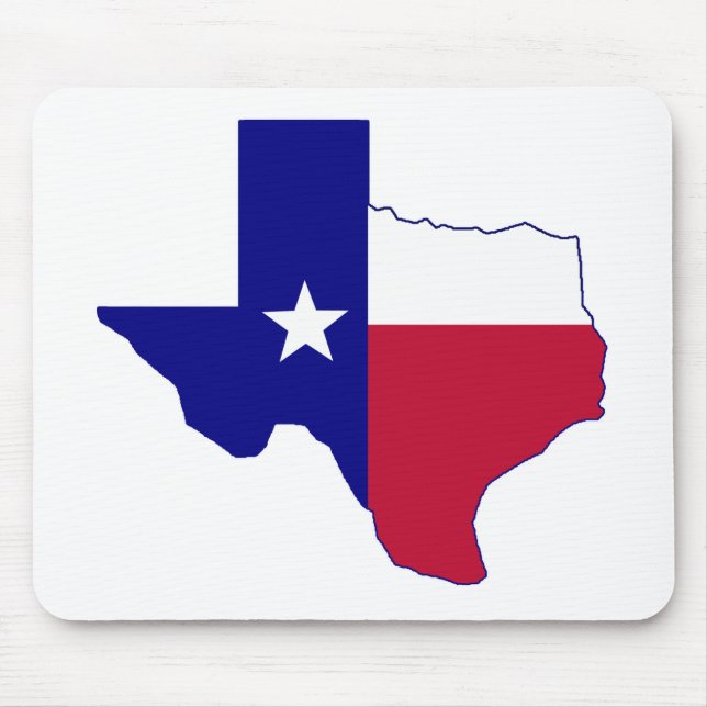 Texas Flag Map Mouse Mat (Front)