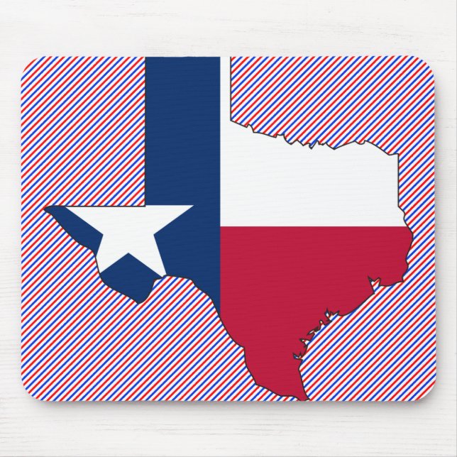 Texas Flag Map Mouse Mat (Front)