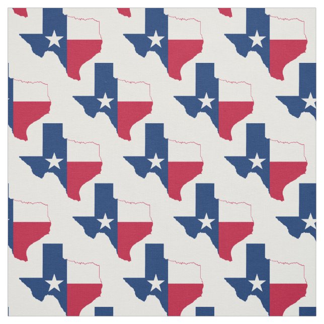 TEXAS Flag Map Outline Fabric (Swatch)