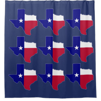 Texas Flag Map Shower Curtain