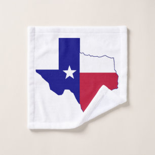 Texas Flag Map Wash Cloth