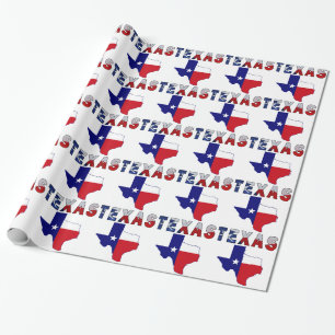 Texas Flag Map With Texas Wrapping Paper