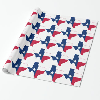 Texas flag map wrapping paper