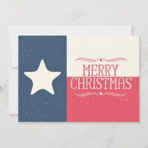 Texas Flag Merry Christmas Invitation or Card
