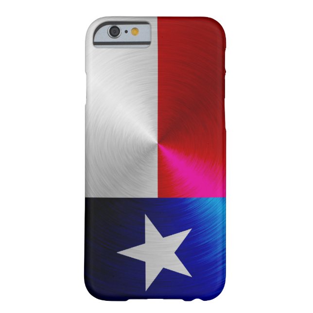 Texas Flag; metal-look iPhone 6 case (Back)