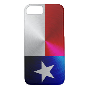 Texas Flag; metal-look iPhone 7 case