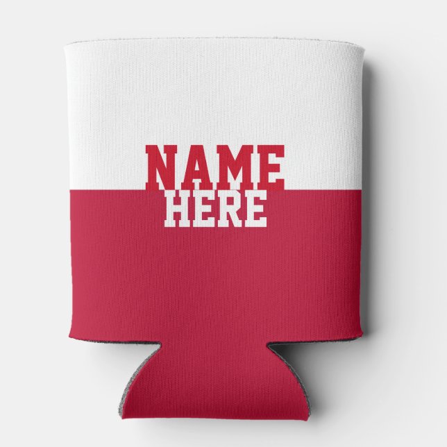 Texas Flag Name Bottle Cooler (Back)