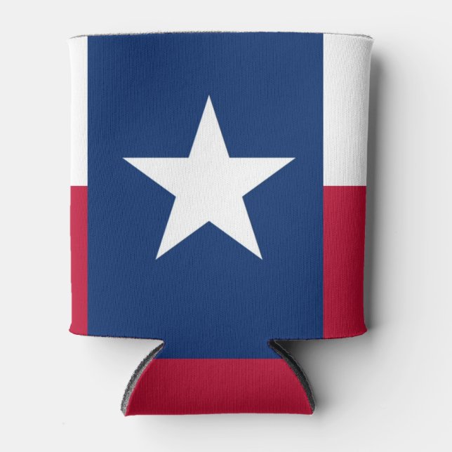 Texas Flag Name Can Cooler (Front)