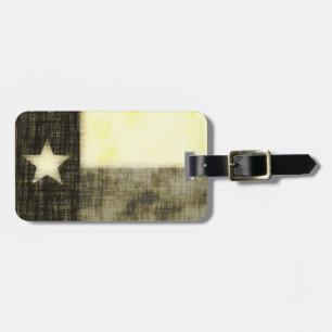TEXAS FLAG OLD DRAWING LUGGAGE TAG