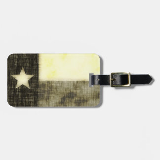 TEXAS FLAG OLD DRAWING LUGGAGE TAG
