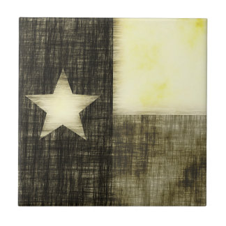 TEXAS FLAG OLD DRAWING TILE