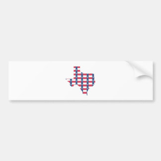 Texas Flag Outline Bumper Sticker