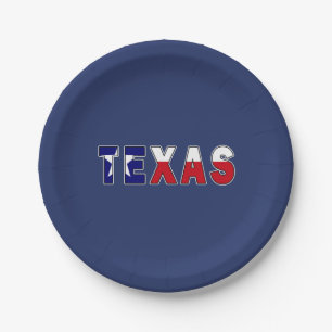 Texas Flag Paper Plate