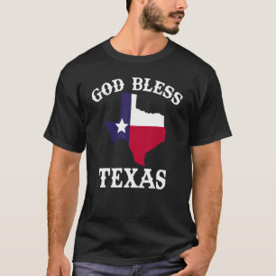 Texas Flag Patriotic Texan Pride God Bless Texas T-Shirt