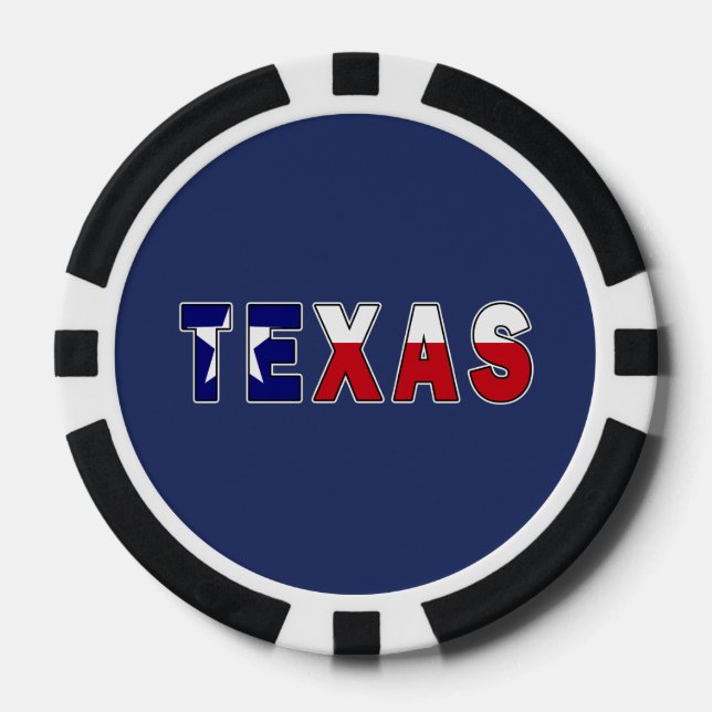 Texas Flag Poker Chips (Front)