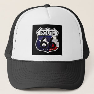 Texas Flag Route 66 Shield Trucker Hat