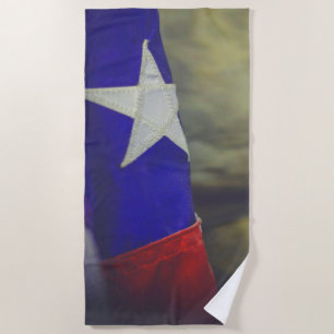 Texas Flag Rustic Lone Star State USA Beach Towel