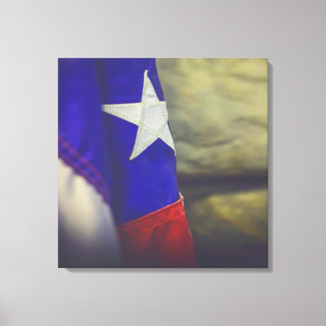 Texas Flag Rustic Lone Star State USA Canvas Print (Front)