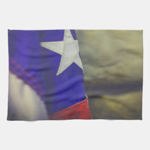 Texas Flag Rustic Lone Star State USA Tea Towel