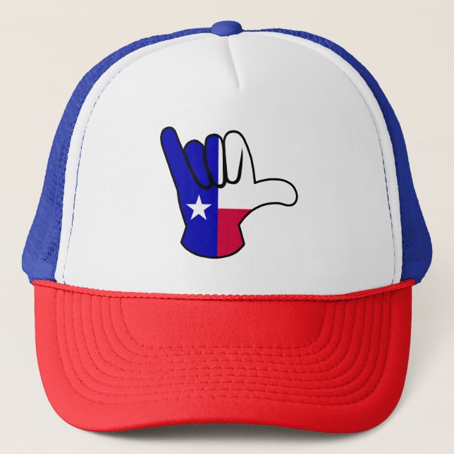 Texas flag Shaka Trucker Hat (Front)