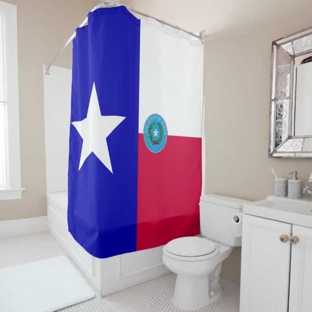 Texas flag shower curtain (In Situ)