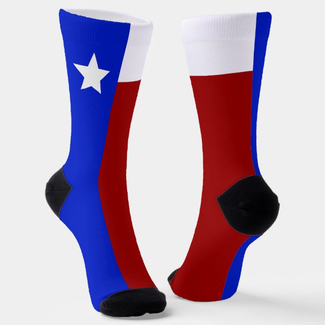 Texas flag socks (Angled)