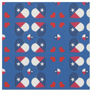 Texas Flag & Texas Hearts fashion Fabric / USA