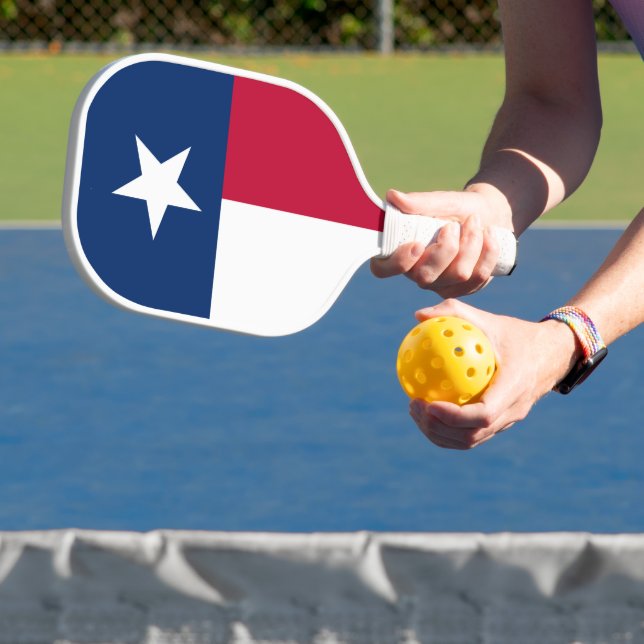 Texas Flag - vertical display Pickleball Paddle (Insitu)