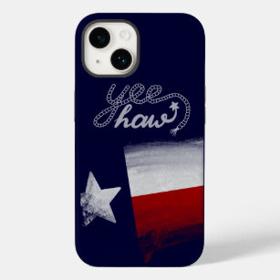 Texas Flag Watercolor Rustic Red White Blue Case-Mate iPhone 14 Case